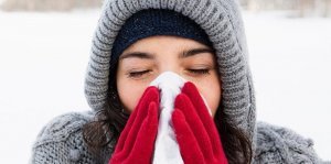maladies de l'hiver femme malade